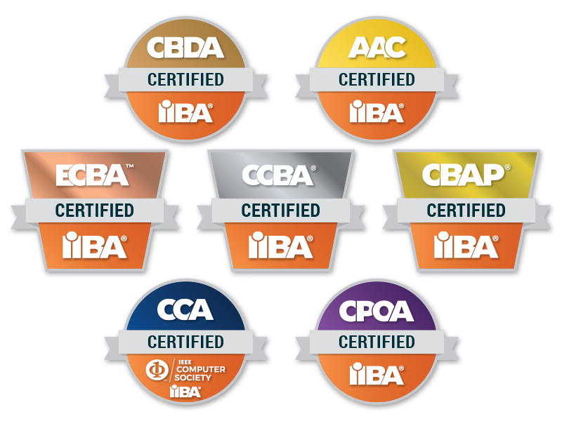 Business Analysis Certification Badge Logo's